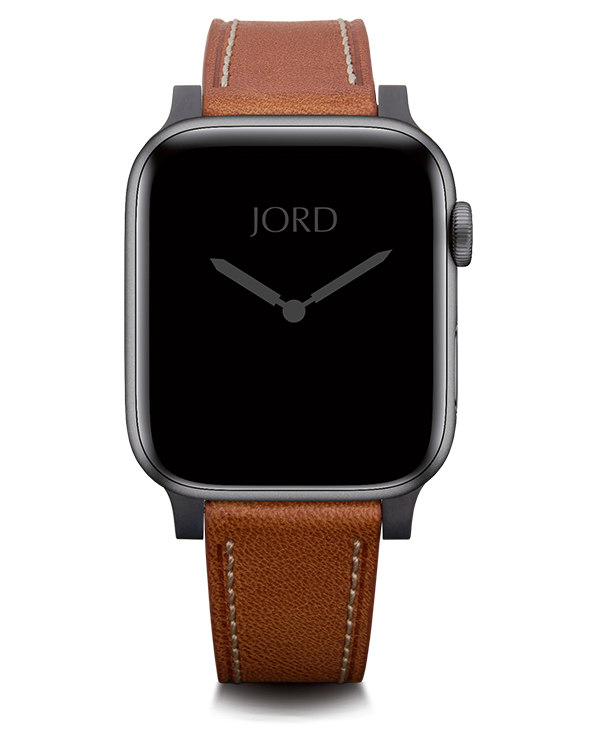 Tan leather apple watch band