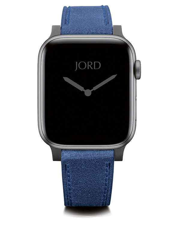 Blue apple watch leather strap