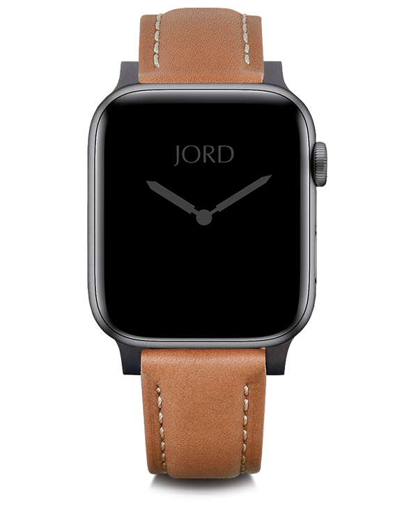 camel apple watch padded leather strap