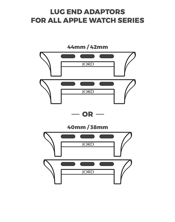 44mm / 42mm or 40mm / 38mm apple watch lug end adaptors