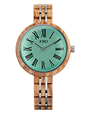 Cassia - Olivewood & Ocean Blue Wood Watch by JORD
