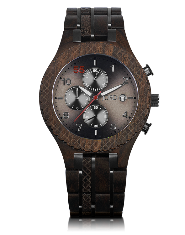 Conway Leadwood Warm Gray Mens Chronograph Watch JORD