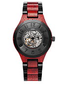 Dover II - Padauk & Black Steel Wood Watch by JORD