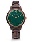 Frankie II - Dark Sandalwood & Emerald Wood Watch by JORD