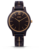 Frankie II - Ebony & Gold Wood Watch by JORD