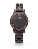 Frankie 38 - Dark Sandalwood & Espresso Wood Watch by JORD