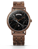 Harper - Black Marquina Marble & Walnut Wood Watch by JORD