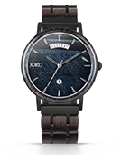 Harper - Blue Tiger's Eye & Ebony Wood Watch by JORD