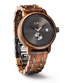 Hyde - Walnut & Black Wood Watch by JORD