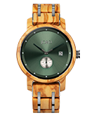 Hyde - Olive & Forest Green Wood Watch by JORD