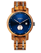 Hyde - Kosso & Zaffre Blue Wood Watch by JORD