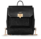 Maiken - Shadow Black & Gold Envelope BackPack