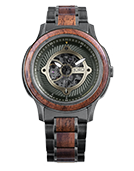 Stearman - Walnut & Distressed Apache Green Wood Watch by JORD