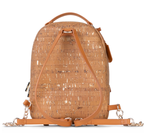 Binca - Natural & Gold Zipper Backpack 3