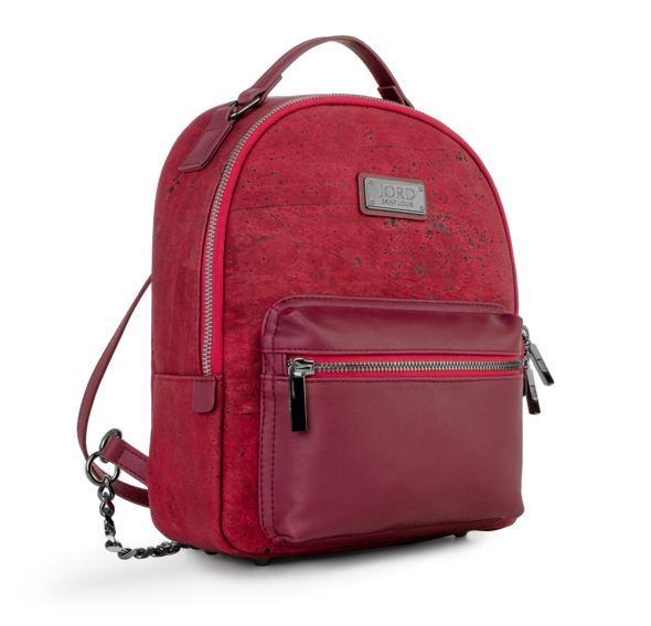 Binca - Eros Red & Gunmetal Zipper Backpack 1