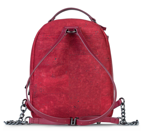 Binca - Eros Red & Gunmetal Zipper Backpack 3