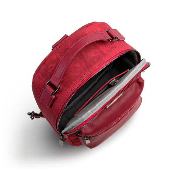 Binca - Eros Red & Gunmetal Zipper Backpack 4