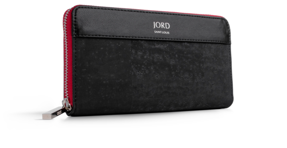 Eila - Shadow Black & Silver Zippered Wallet 1