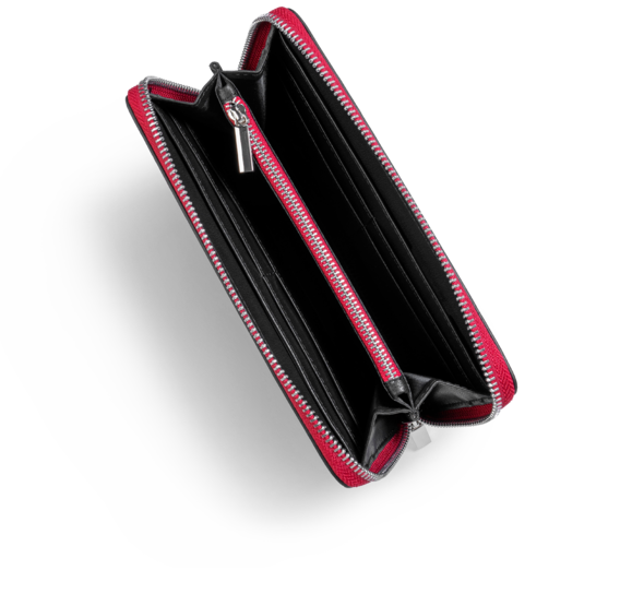 Eila - Shadow Black & Silver Zippered Wallet 3