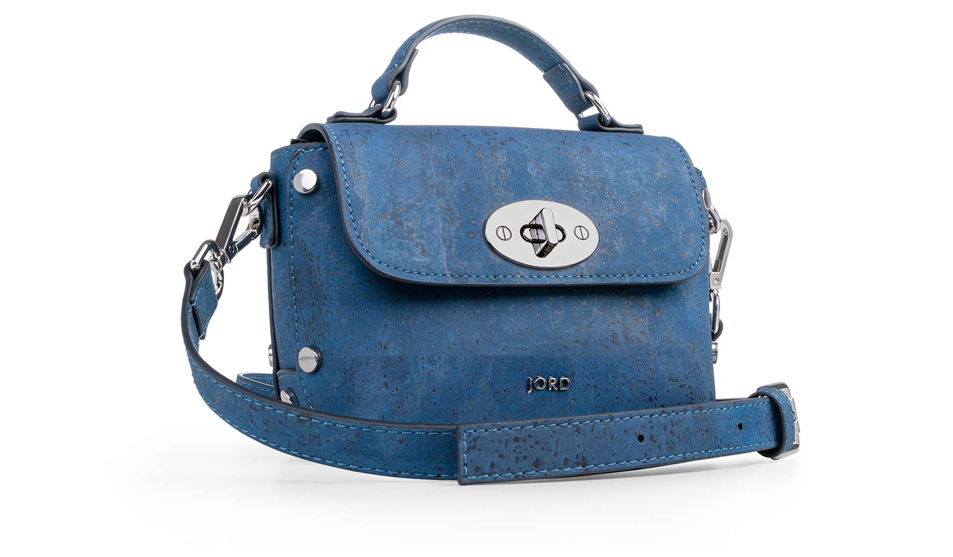 Nina Top Handle Crossbody Purse in Peacoat Blue & Silver | JORD Nina Top Handle Crossbody Purse in Peacoat Blue & Silver | JORD
