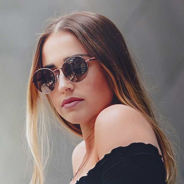 Holly Padauk & Rose Gold Wood Aviator Sunglasses | JORD