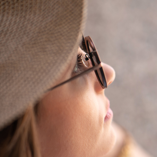 Louie Ebony & Vintage Bronze Round Wood Sunglasses