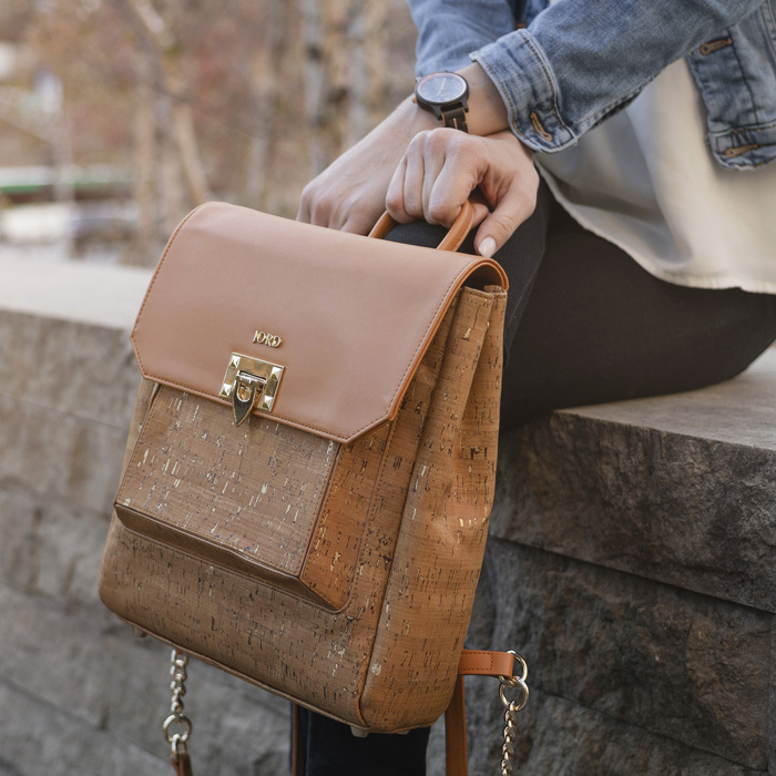Maiken - Marmalade & Gold Envelope Backpack 3